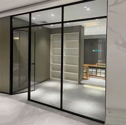 Pintu Swing Aluminium Kerangka Ringan Laminasi Pintu Swing Aluminium Kaca Tempered