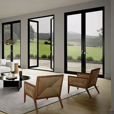 Pintu Swing Aluminium Kerangka Ringan Laminasi Pintu Swing Aluminium Kaca Tempered