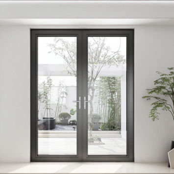 Termal Break Aluminium Glass Swing Door Open Casement tahan korosi