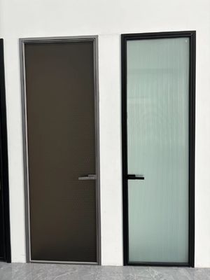 Dinding pemisah Interior Aluminium Swing Pintu Customized Casement Prancis