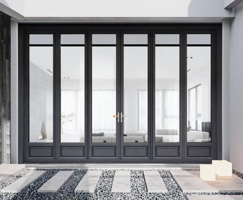 Eco Friendly Aluminium Pintu Lipat Kantor Termal Break Pintu Lapisan Patio