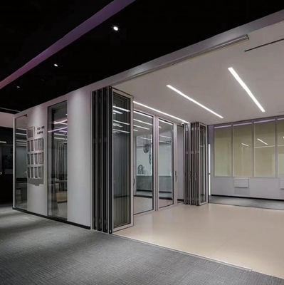 Powder Coating Bifold Glass Doors Exterior Typhoon Resistance Untuk penggunaan eksternal