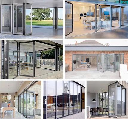 Efisiensi Energi Pintu Lipat Aluminium Profil Kental Pintu Lipat Kaca