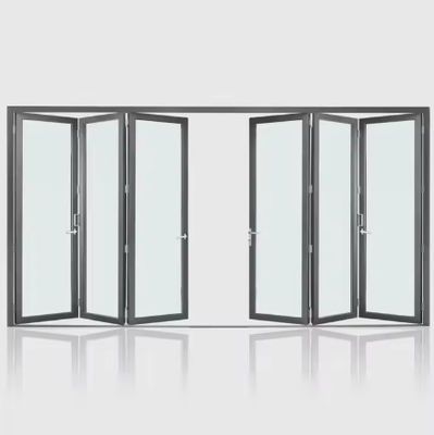 Termal Break Frame Aluminium Pintu Geser tahan debu dengan kaca tempered