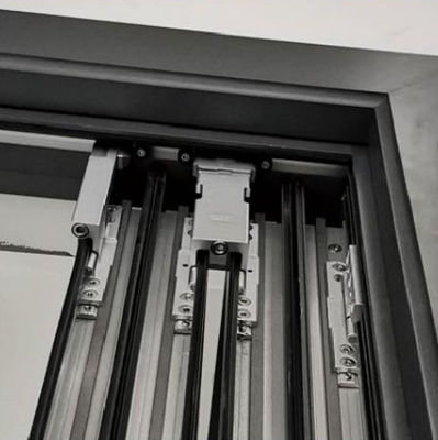 Kaca terisolasi Aluminium Pintu Patio Lipat Customized Aluminium Bifold Pintu Putih