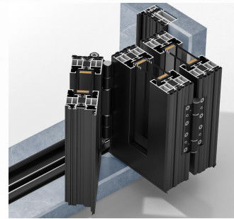 Pintu Lipat Aluminium Berkualitas Modern Desain Pintu Bifold Aluminium Abu-abu