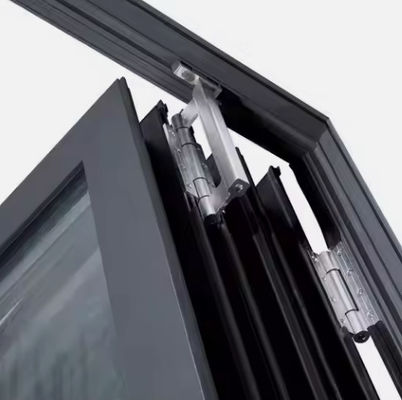 Pintu Patio Bifold Aluminium Kaca Tempered Dengan Profil Termal Break