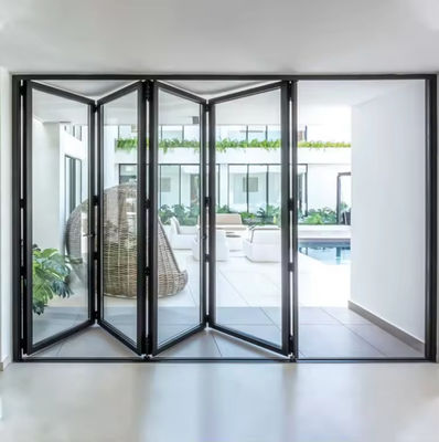 Operasi yang lancar Pintu Lipat Aluminium Pintu Akordion Aluminium Tugas Berat