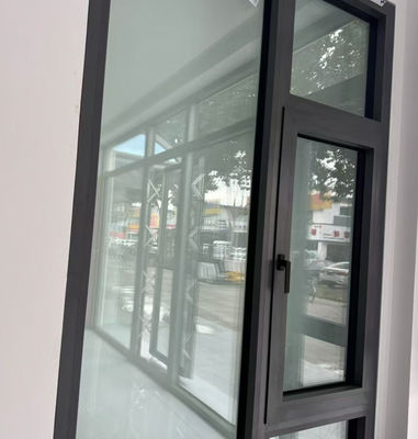 Aluminium Swing Sash Window Fluorocarbon Spraying Dengan Kaca Laminasi