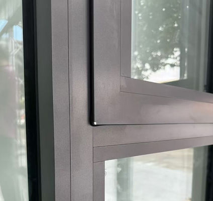 Airproof Aluminium Swing Window Laminated Kaca Jendela Swing Buka