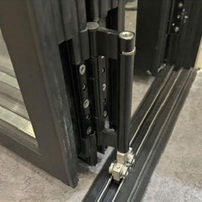 Fluorocarbon Spraying Aluminium Pintu Lipat Geser Dengan Pemutus Termal