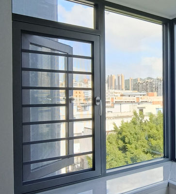 Jendela Swing Aluminium Casement 1.2mm yang dapat disesuaikan Desain Modern