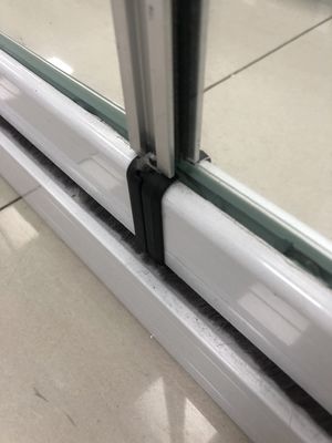 Pintu lempeng aluminium dengan kerangka ramping dengan kaca laminasi keamanan bertemper