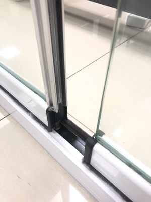 Termal Break Safety Glass Aluminium Pintu Lipat Balkon Komersial Pintu Lipat