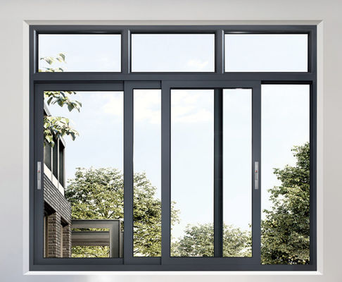 Jendela geser aluminium laminasi bertemperan Keamanan Jendela geser kaca aluminium