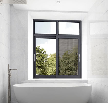 Powder Coated Aluminium Sliding Window Perlindungan Serangga Double Glazed Sliding Window