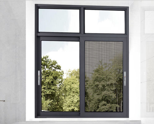 Powder Coated Aluminium Sliding Window Perlindungan Serangga Double Glazed Sliding Window