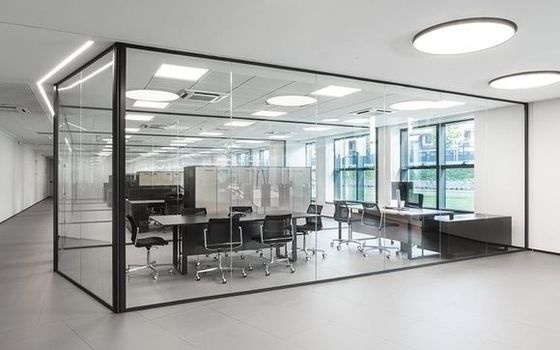 Modern Desain Kaca Partisi Tembok Soundproof Komersial Glass Partisi