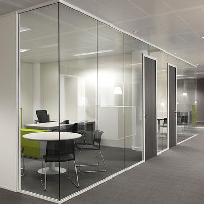 Modern Desain Kaca Partisi Tembok Soundproof Komersial Glass Partisi