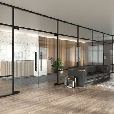 Modern Desain Kaca Partisi Tembok Soundproof Komersial Glass Partisi