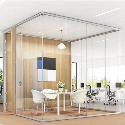 Desain yang ramping Aluminium Kaca Kantor Partisi Keamanan dengan Multi Point Locking