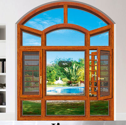 Powder Coated Tilt Turn Aluminium Windows Disesuaikan Dengan Perlindungan Serangga