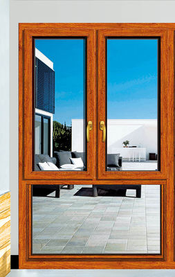 Powder Coating Aluminium Tilt Turn Windows dengan tahan panas dan kedap suara