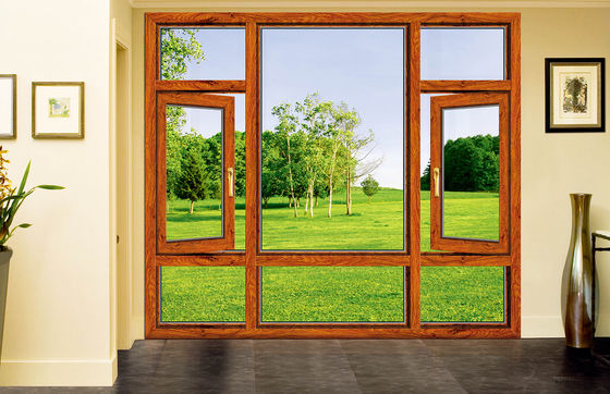 Powder Coating Aluminium Tilt Turn Windows dengan tahan panas dan kedap suara