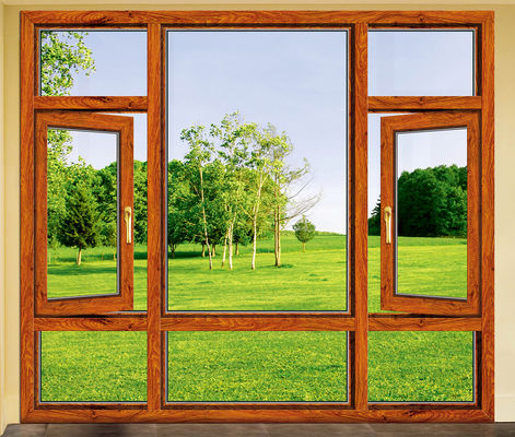 Powder Coating Aluminium Tilt Turn Windows dengan tahan panas dan kedap suara