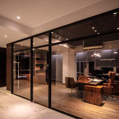 Komersial Frameless Kaca Kantor Dinding customizable Kaca berwarna