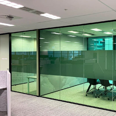 Komersial Frameless Kaca Kantor Dinding customizable Kaca berwarna