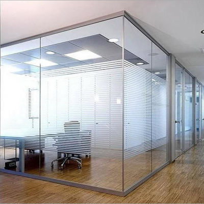 Desain Modern Keamanan Kaca Tanpa Bingkai Dinding Kantor Laminasi Kaca Kekebalan Suara