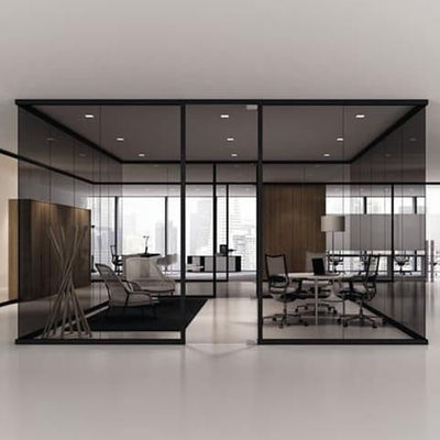 Kaca berwarna-warni Interior Kaca Partisi Penggunaan rumah dengan bingkai aluminium