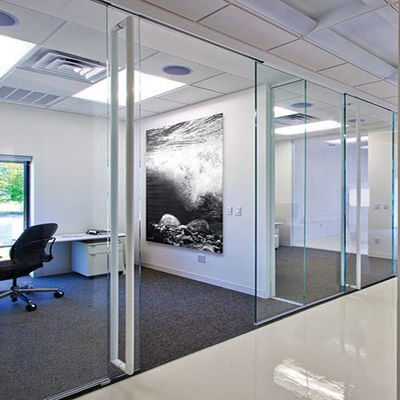 Aluminium Profil Heavy Duty Sliding Glass Room Dividers dengan Desain Modern