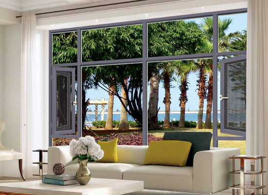 Jendela Aluminium Bertahan Cuaca dengan Perlindungan Keamanan