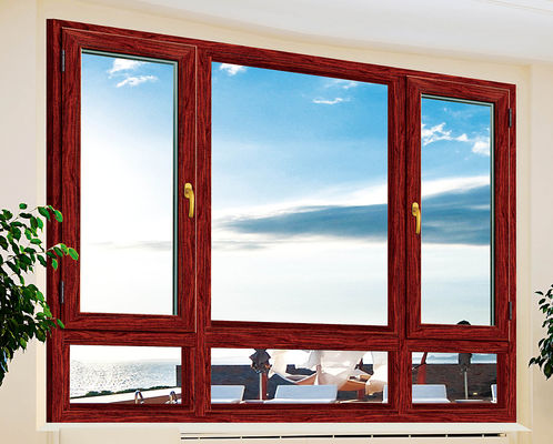 Aluminium yang kokoh miring jendela dengan profil isolasi dan ketahanan korosi