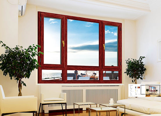 Aluminium yang kokoh miring jendela dengan profil isolasi dan ketahanan korosi