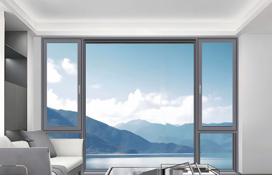 Aluminium yang dapat disesuaikan miring dan memutar jendela kedap suara dengan kaca terisolasi