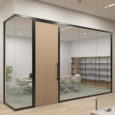 Aluminium Frame Glass Office Partitions Komersial Dengan Desain Disesuaikan