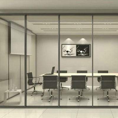 Aluminium Frame Glass Office Partitions Komersial Dengan Desain Disesuaikan