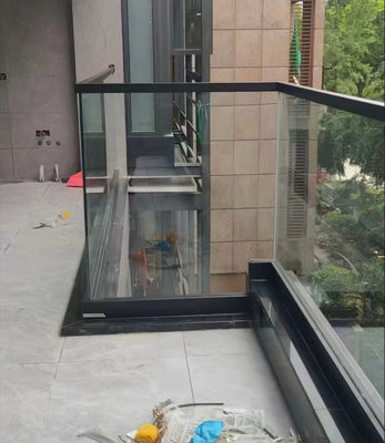 Aluminium serbaguna U Channel Glass Railing Indoor Aluminium Glass Balustrade