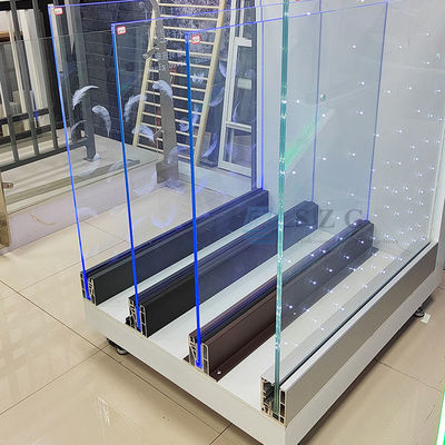 Fleksibel Aluminium U Channel Glass Railing Outdoor Balustrade Kaca Tanpa Bingkai