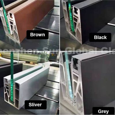 Desain Modern Rel Kaca U Channel dengan Ketebalan Kaca 8-16mm dan Garansi Lebih dari 5 Tahun untuk Penggunaan Indoor/Outdoor