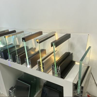 Morden Glass Railing 8+8mm Laminated Tempered Glass Aluminium U Channel Glass Railing