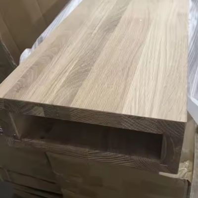 Tangga Kayu Terapung Interior Desain Elegan Dengan Red Oak / White Oak Tread