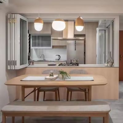 1.5mm Aluminium Windows Lipat tahan lama dengan Pola Lipat Horizontal dan Finish Frame Anodisasi