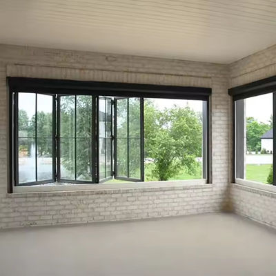 Jendela kaca temperasi baja/aluminium dengan pemasangan yang mudah dan perawatan permukaan yang dapat disesuaikan