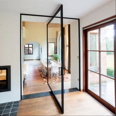 Customized Aluminium Alloy Pivot Entry Door Heavy Duty Glass Revolving Door