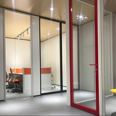 Aluminium Double Glass Swing Door Store Front Aluminium Double Hinged Pintu