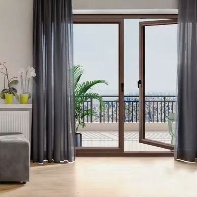 Isolasi Aluminium Swing Door Powder Coating untuk Interior Kaca Kantor Pintu